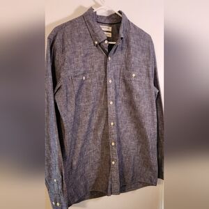 Goodthreads Men's Chambray Blue  Button-Down Shirt
